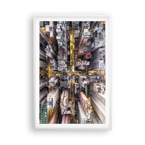 Poster in white frmae - Greetings from Hong Kong - 61x91 cm