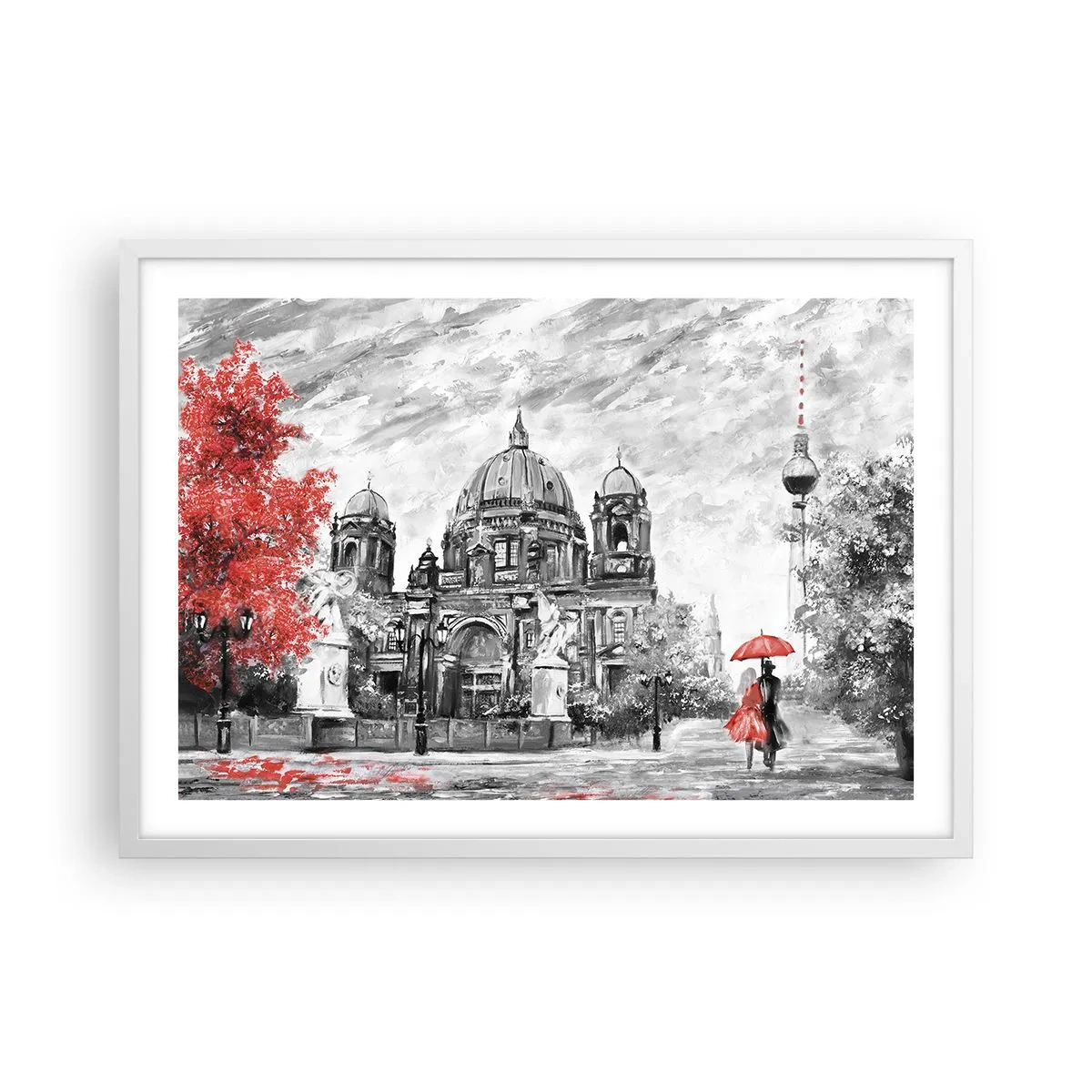Poster in white frmae - Berlin Encounter - 70x50 cm