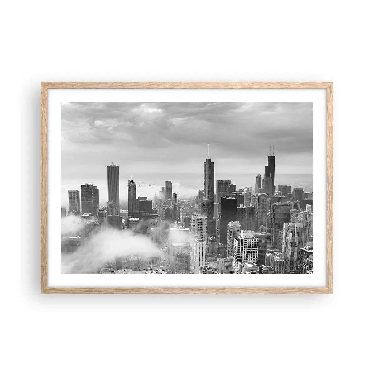 Poster in light oak frame - American Landscape - 70x50 cm