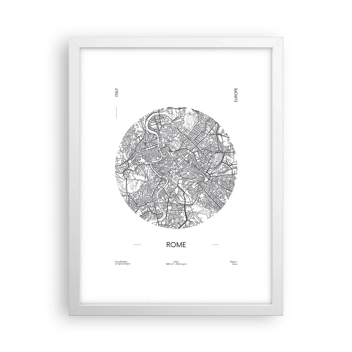 Poster in white frmae - Anatomy of Rome - 30x40 cm