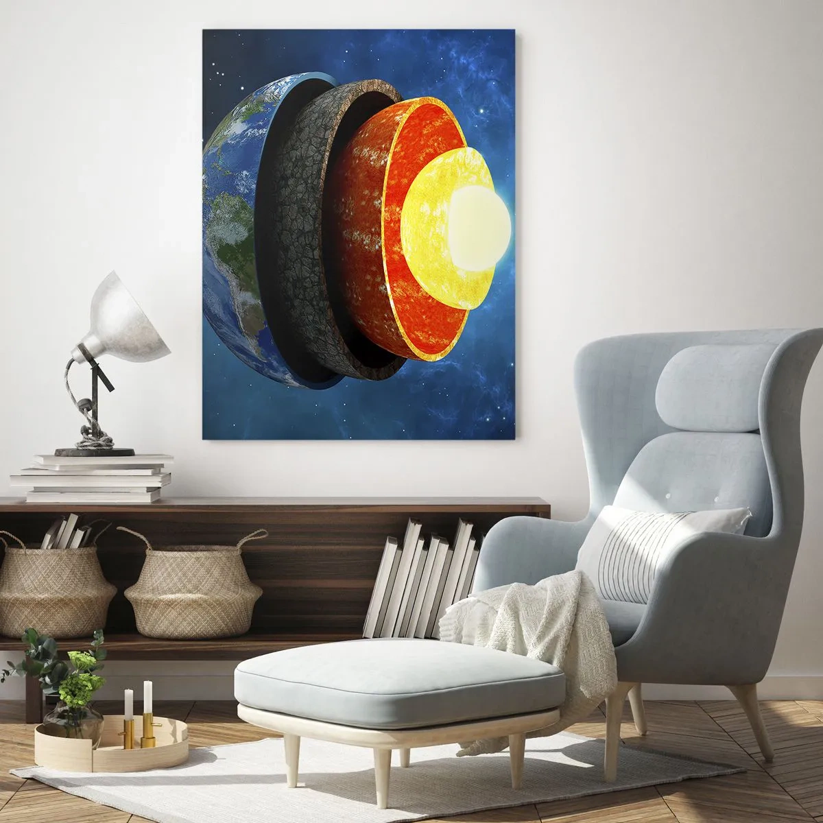Glass picture - Journey to the Interior of the Earth - 50x70 cm