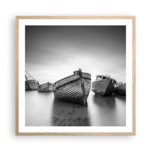 Poster in light oak frame - Now Only a Memory - 60x60 cm