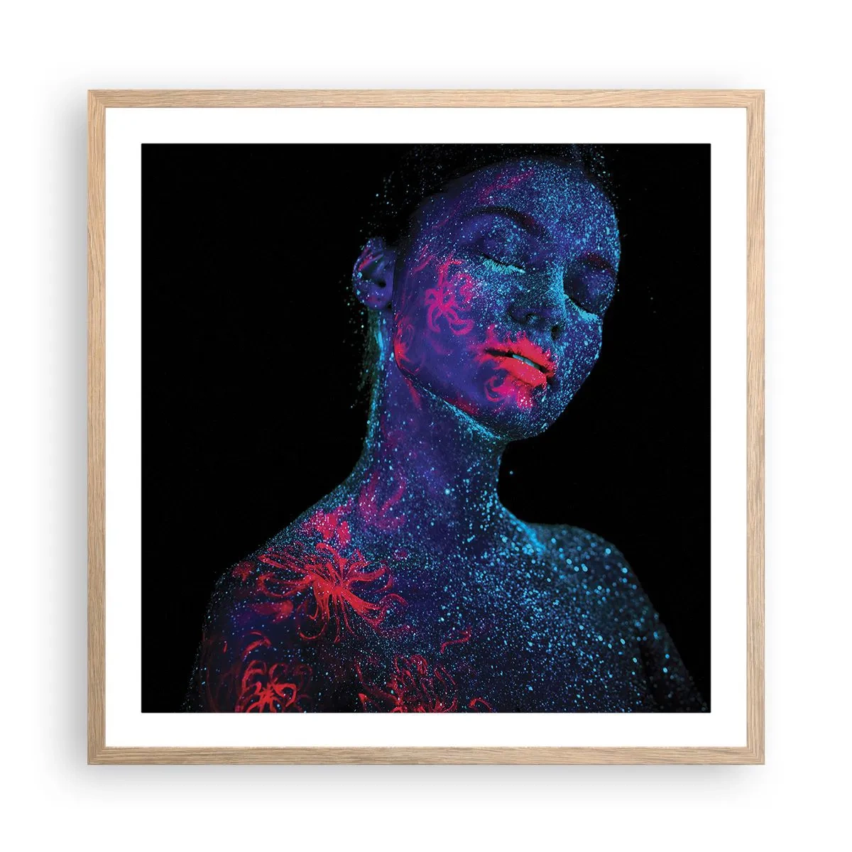Poster in light oak frame - In Stardust - 60x60 cm