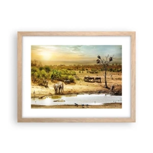 Poster in light oak frame - There Is a River that Flows from Eden - 40x30 cm