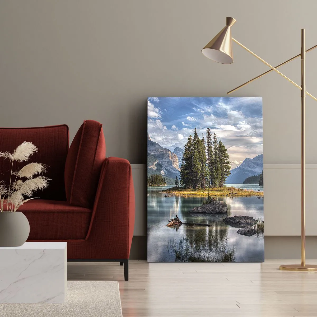 Canvas picture - By Big and Clear Waters - 45x80 cm
