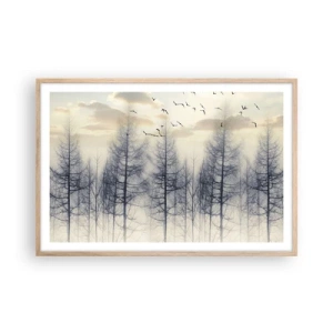 Poster in light oak frame - Spirits of the Forest - 91x61 cm