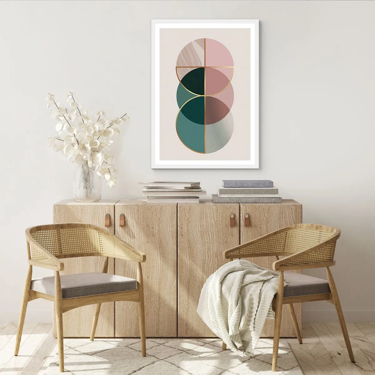 Poster in white frmae - Circle after Circle - 61x91 cm