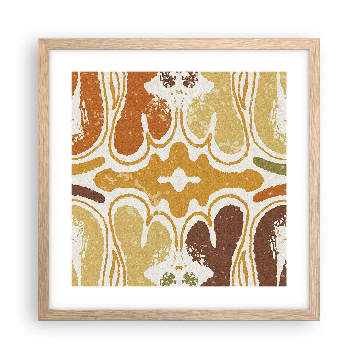 Poster in light oak frame - Sentimental Abstract - 40x40 cm