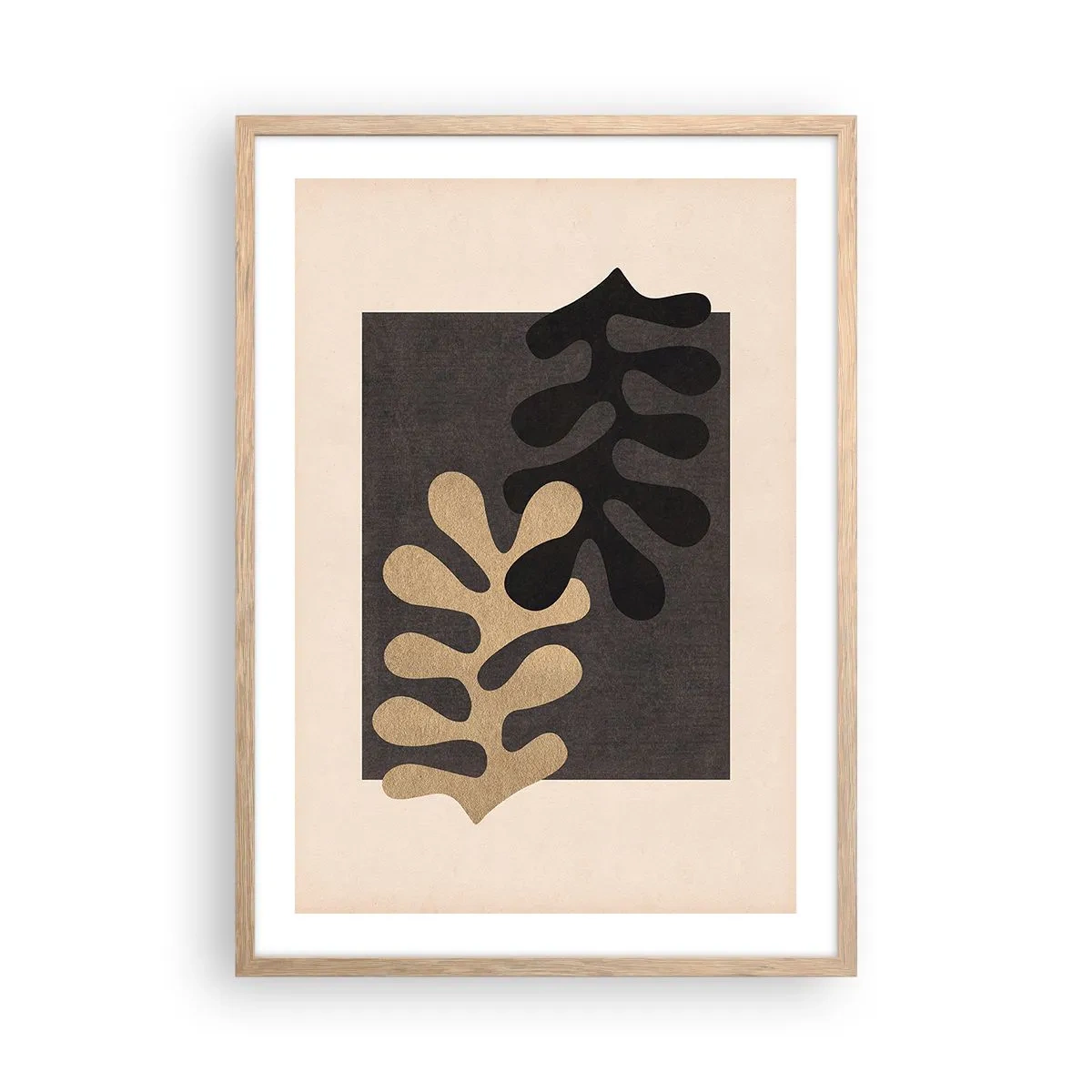 Poster in light oak frame - Absence and Completion - 50x70 cm