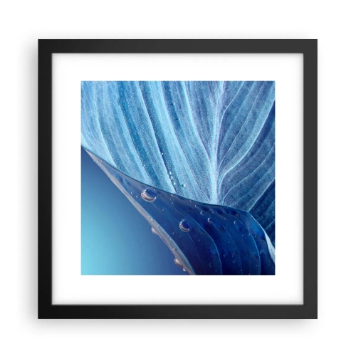 Poster in black frame - Hidden Drops of Blue - 30x30 cm
