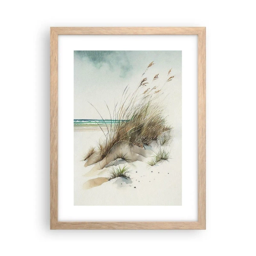 Poster in light oak frame - Wrapped by Sand - 30x40 cm
