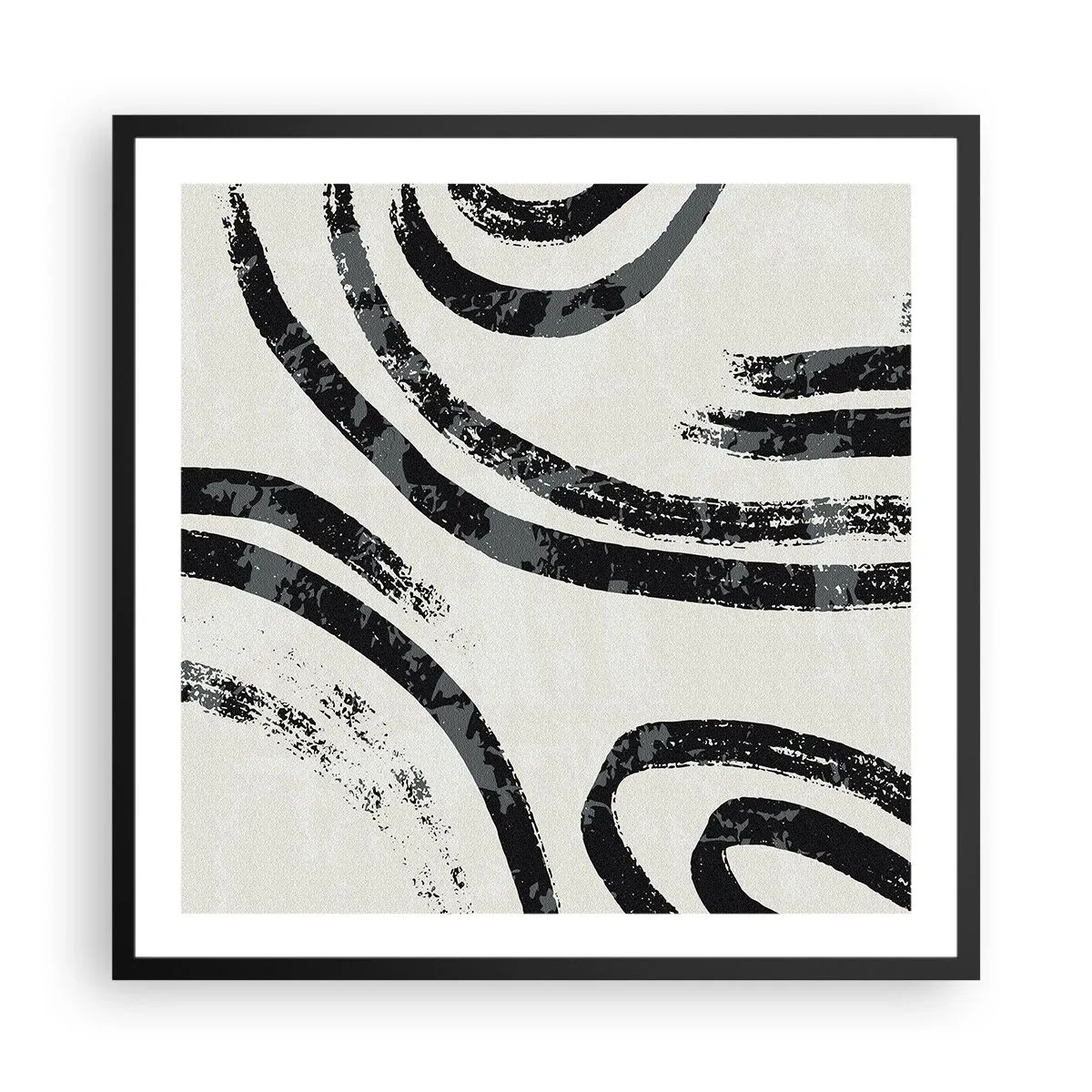 Poster in black frame - Stopped Half Way - 60x60 cm