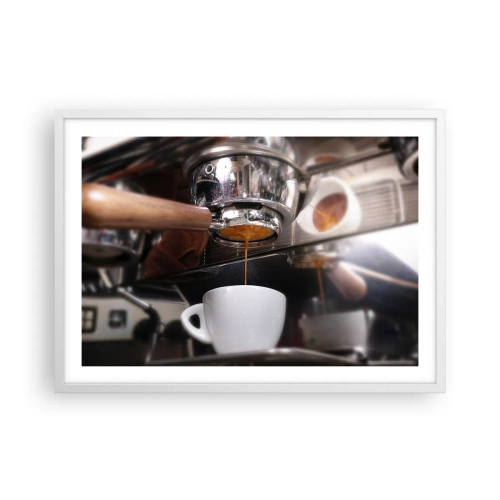 Poster in white frmae - Good Moment of the Day - 70x50 cm