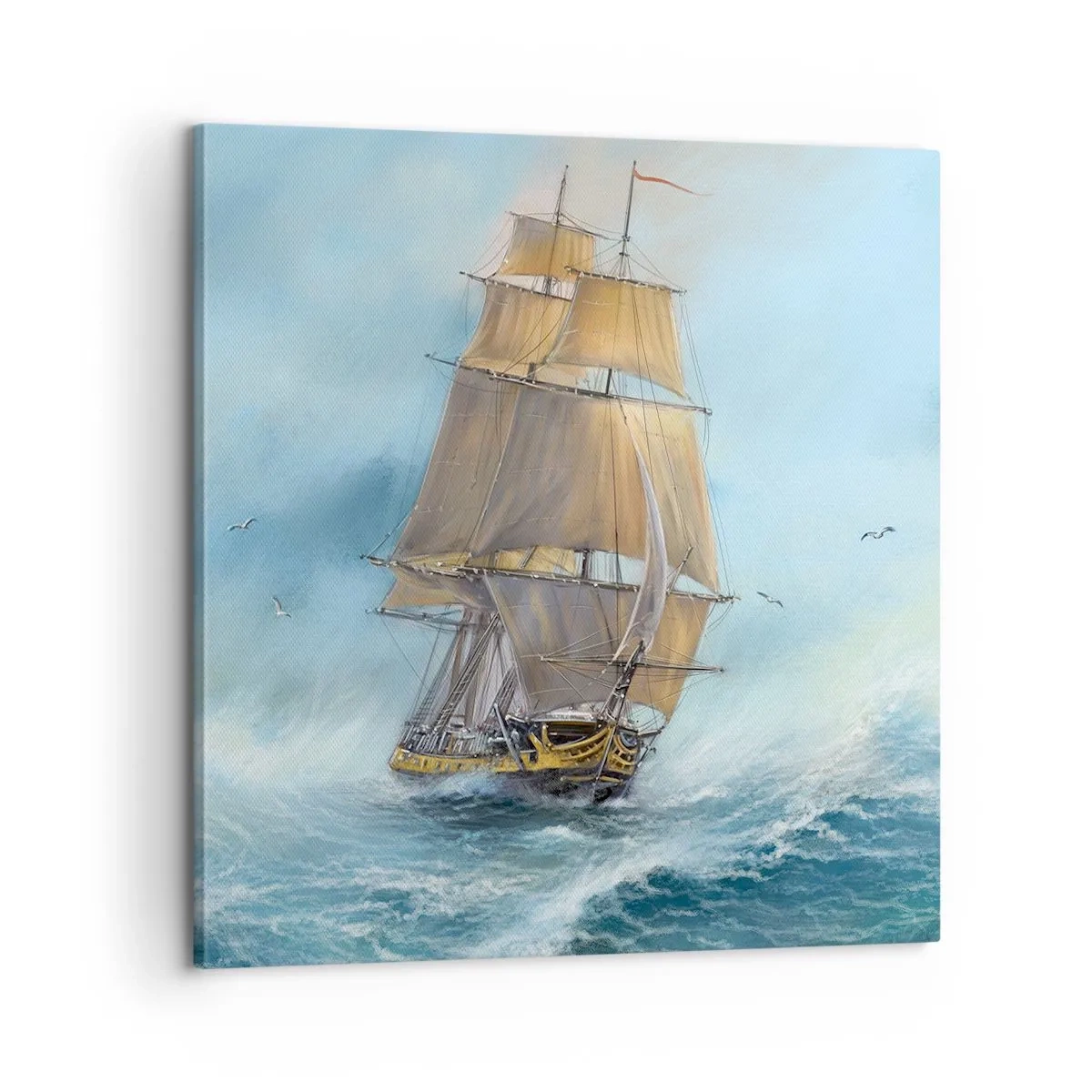 Canvas picture - Gliding on the Waves - 60x60 cm