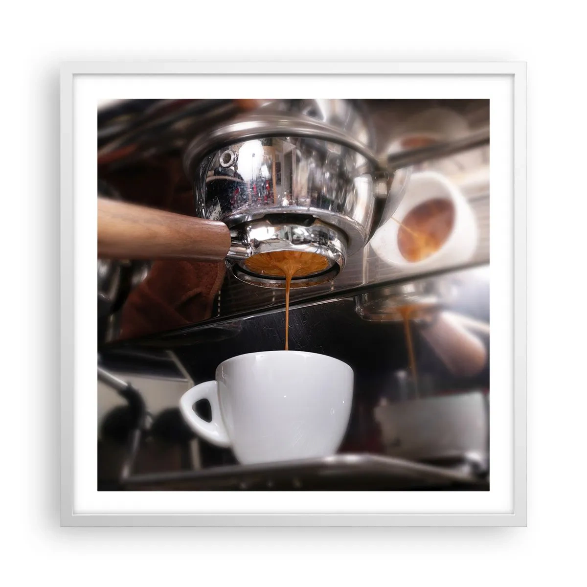 Poster in white frmae - Good Moment of the Day - 60x60 cm