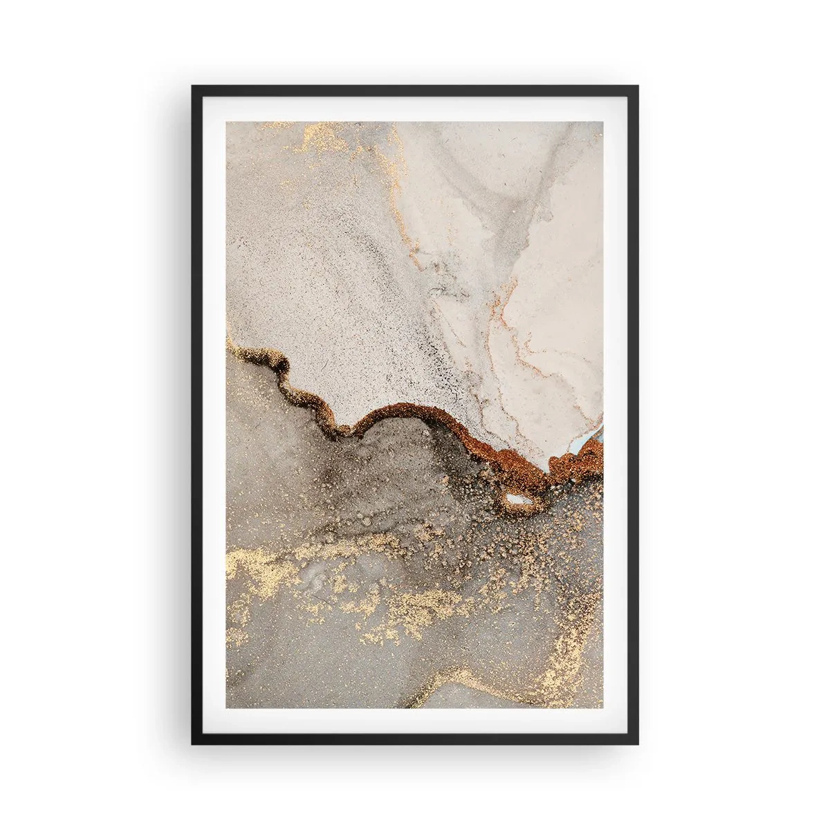 Poster in black frame - On the Border of Colours - 61x91 cm