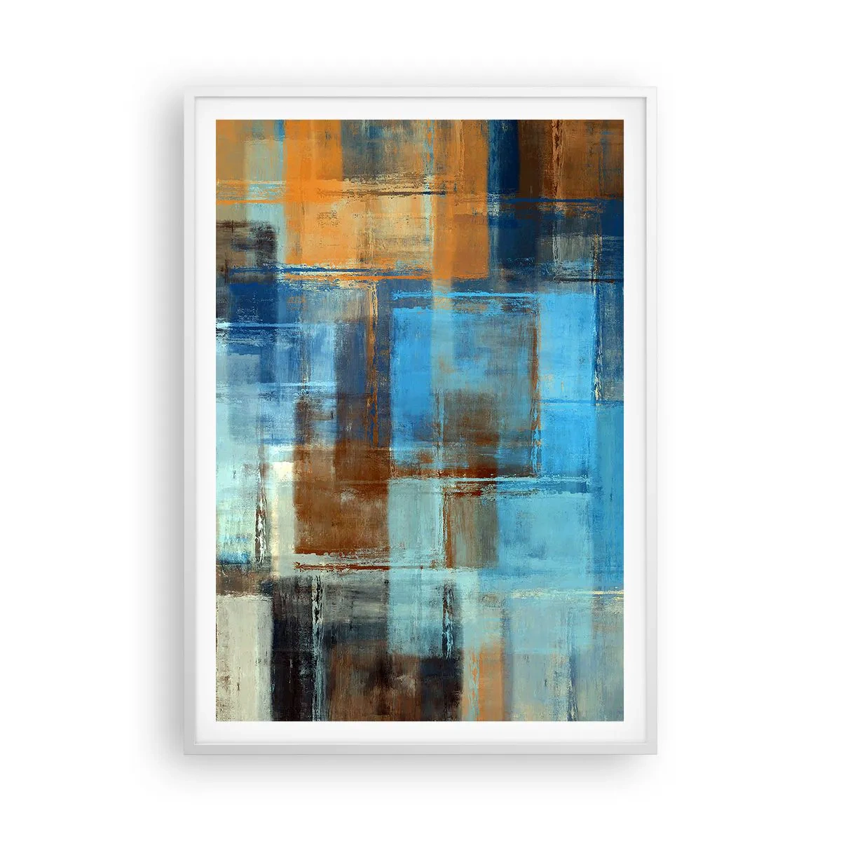 Poster in white frmae - Through Blue Curtain - 70x100 cm