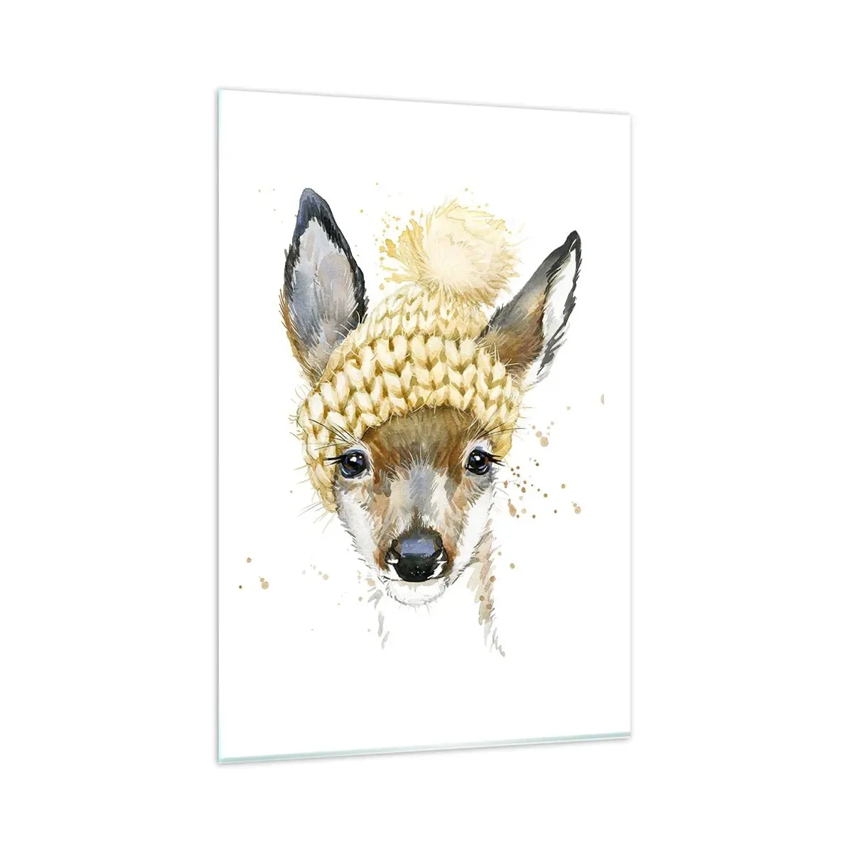 Glass picture - For Winter in a Snowy Forest - 80x120 cm