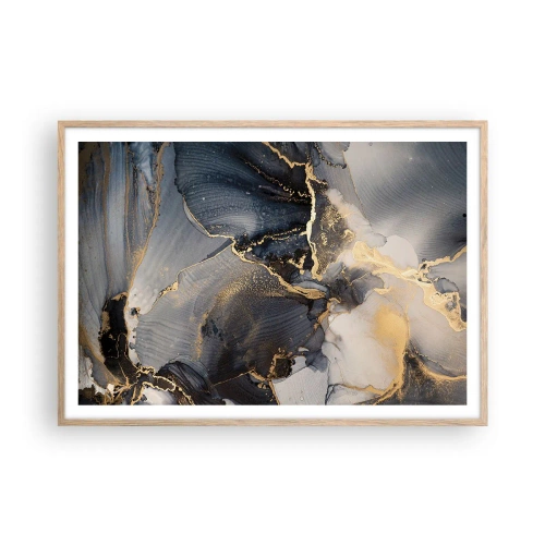 Poster in light oak frame - Life of a Stone - 100x70 cm