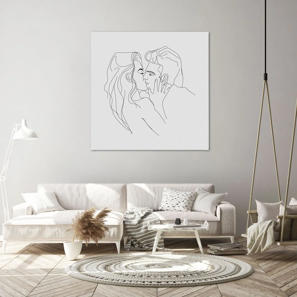 Canvas picture - With the Same Line - 30x30 cm