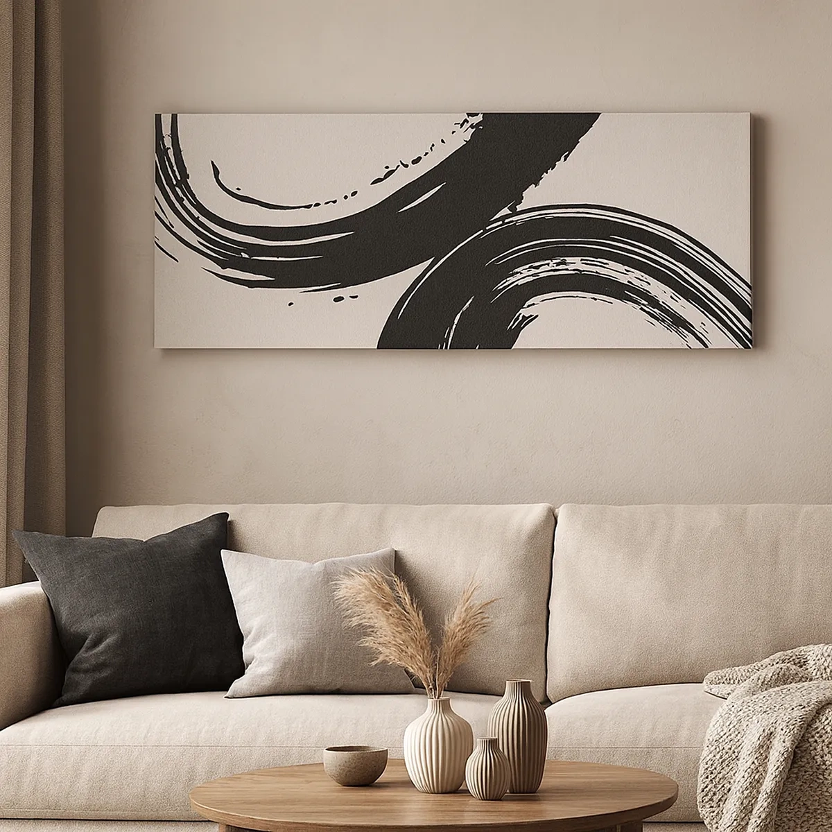 Canvas picture - With Big Circural Strokes - 30x30 cm