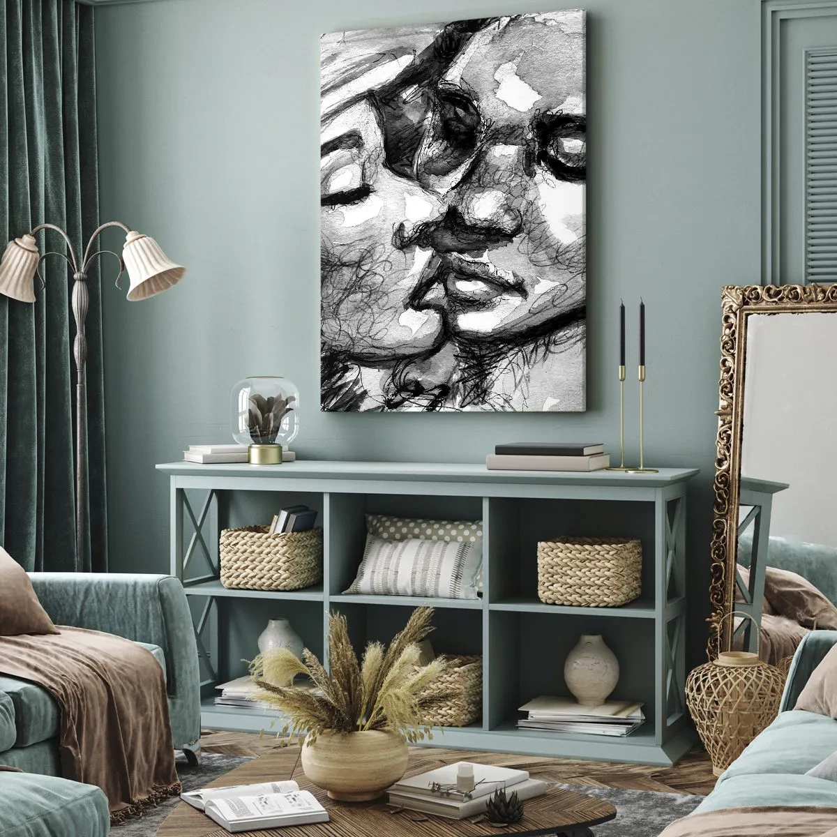 Canvas picture - Tender Moment - 70x100 cm
