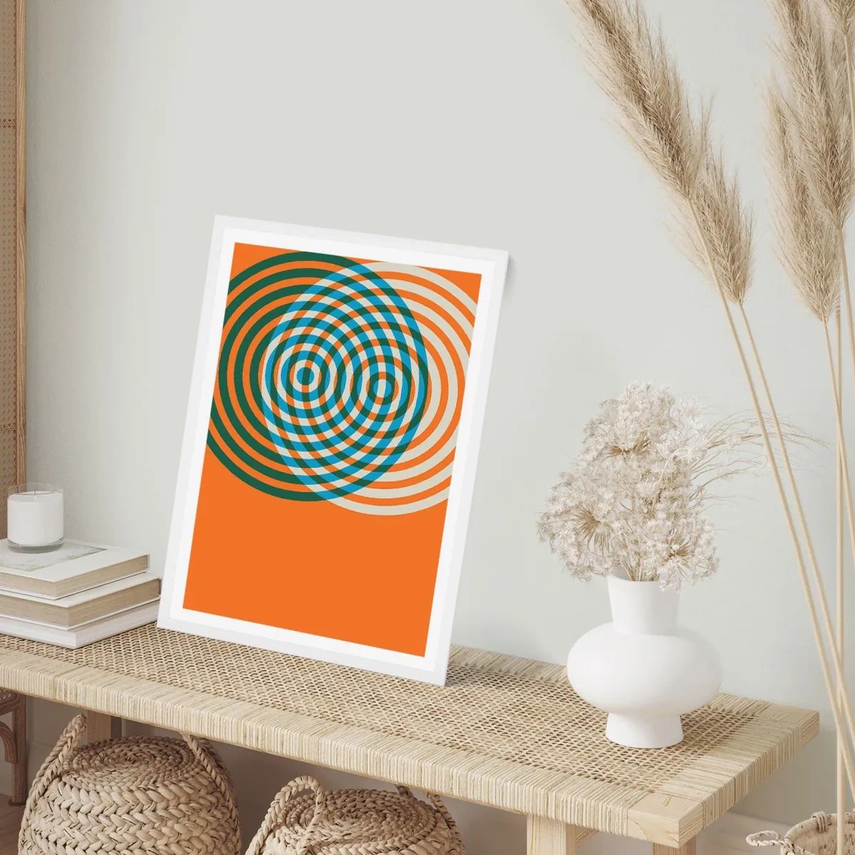 Poster in white frmae - Abstract Variation on a Circle - 61x91 cm