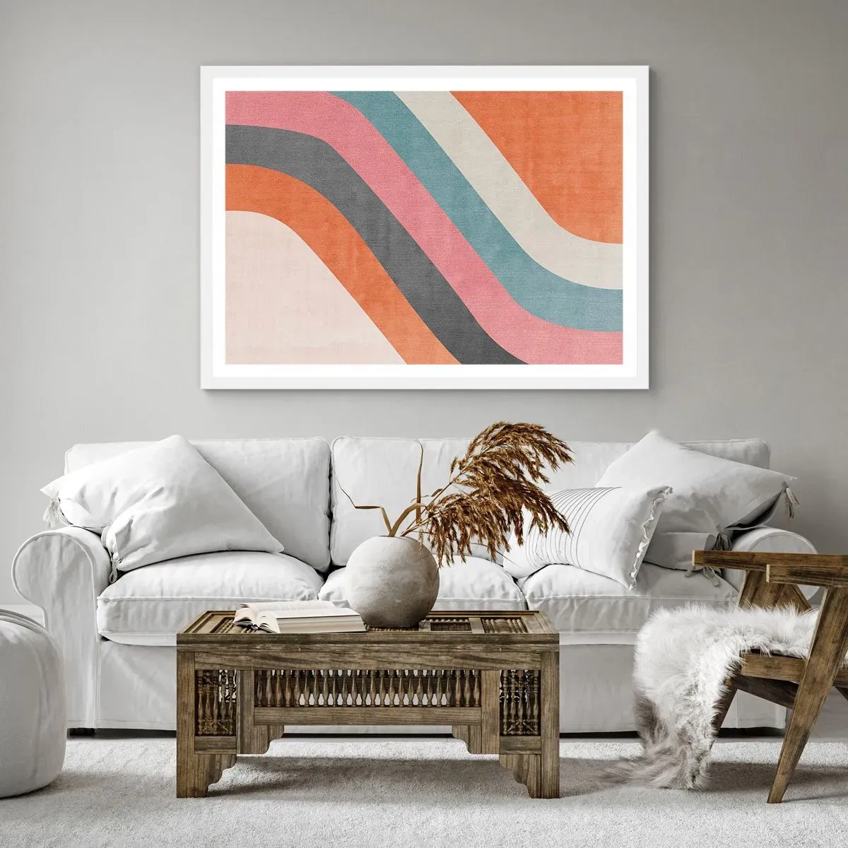 Poster in white frmae - Diagonal Composition - Movement - 40x30 cm