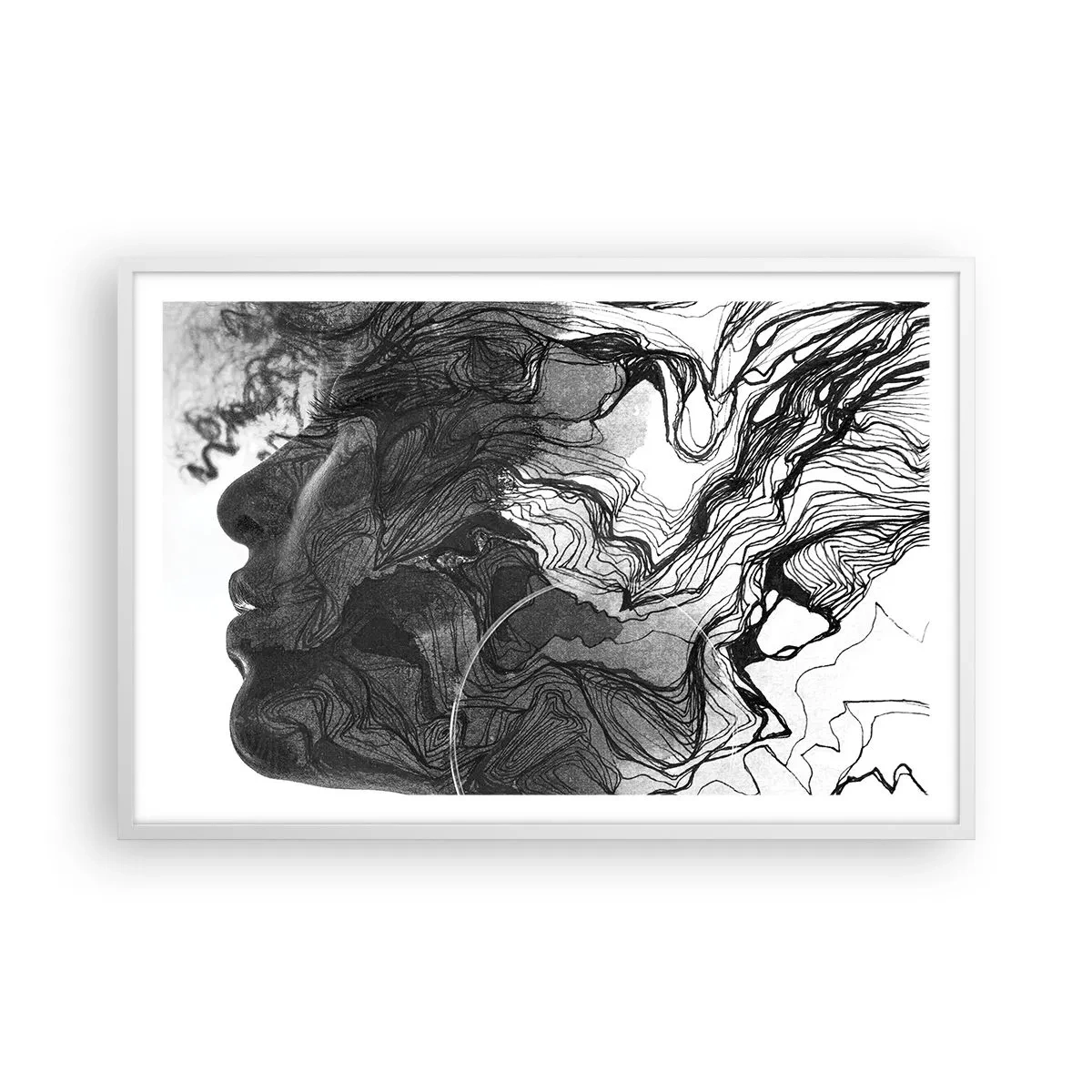 Poster in white frmae - Wrapped up in Dreams - 91x61 cm