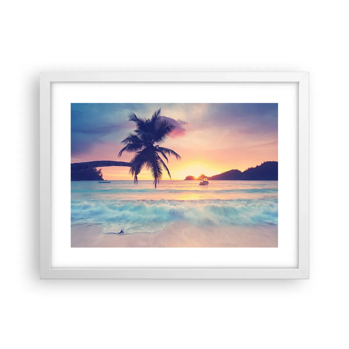 Poster in white frmae - Evening in a Bay - 40x30 cm