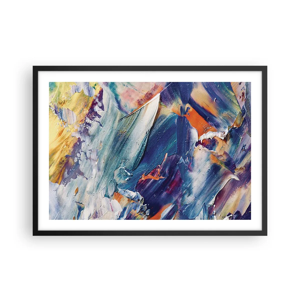 Poster in black frame - Whirlwind of Colour - 70x50 cm