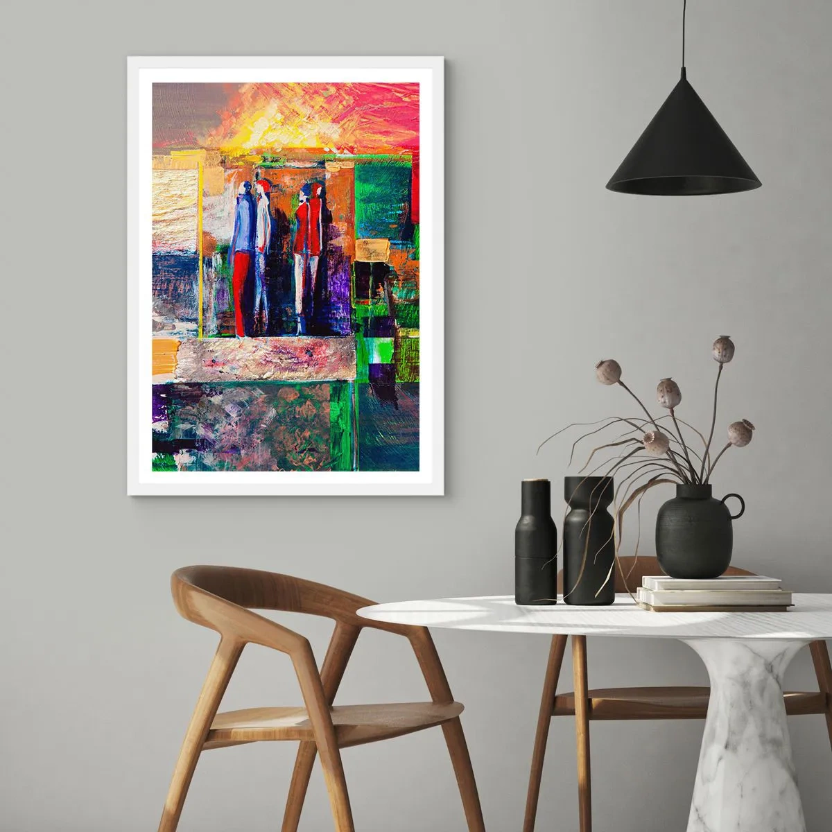 Poster in white frmae - Relations and Emotions - 40x50 cm