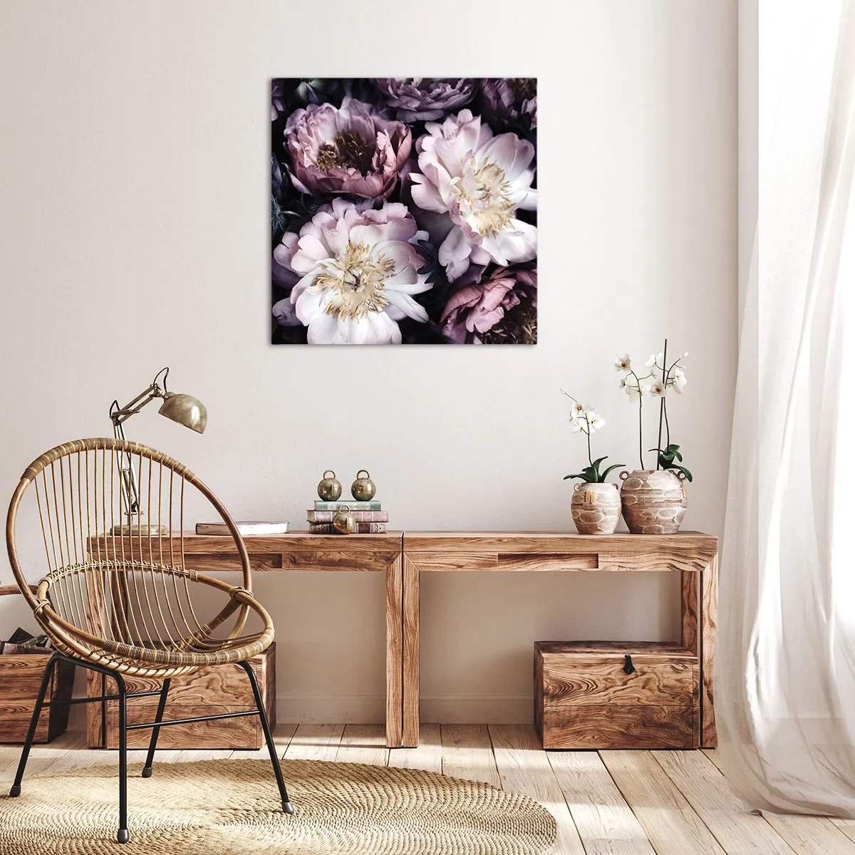 Canvas picture - Old Style Bouquet - 60x60 cm