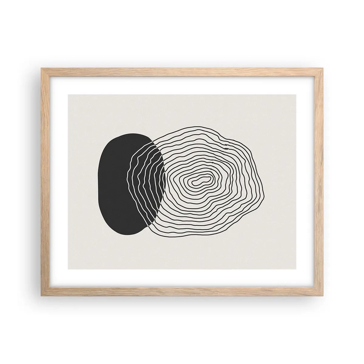 Poster in light oak frame - Durability and Vibration - 50x40 cm