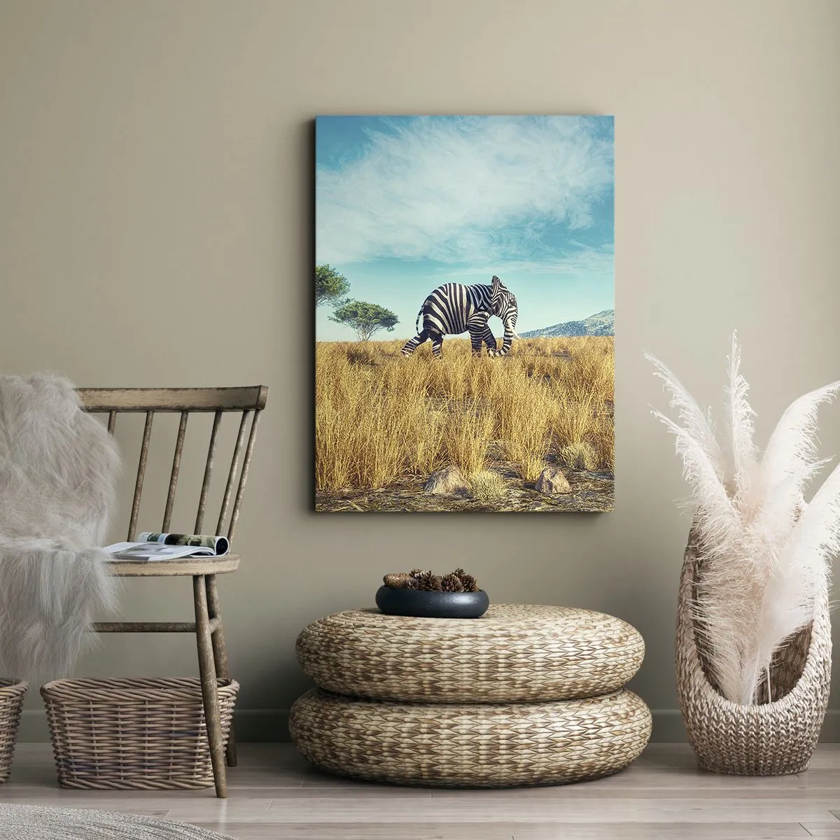 Canvas picture - Greyness Is Not In Fashion - 65x120 cm