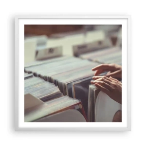 Poster in white frmae - In Search of Good Vibes - 60x60 cm