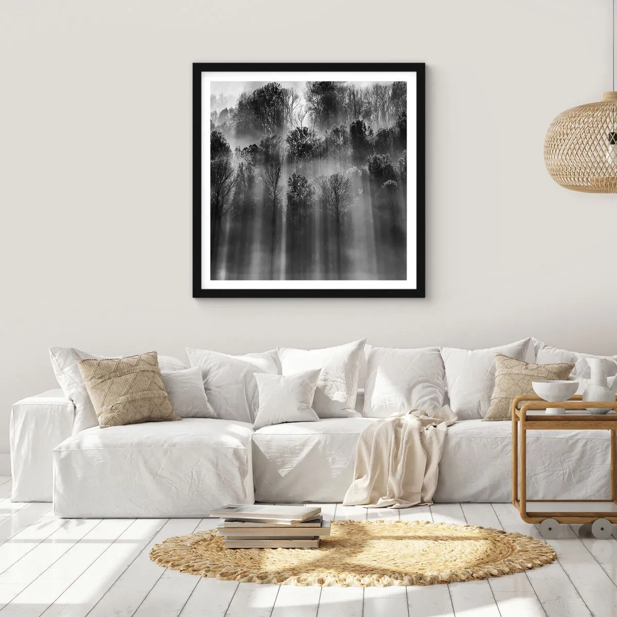 Poster in black frame - In the Streams of Light - 60x60 cm