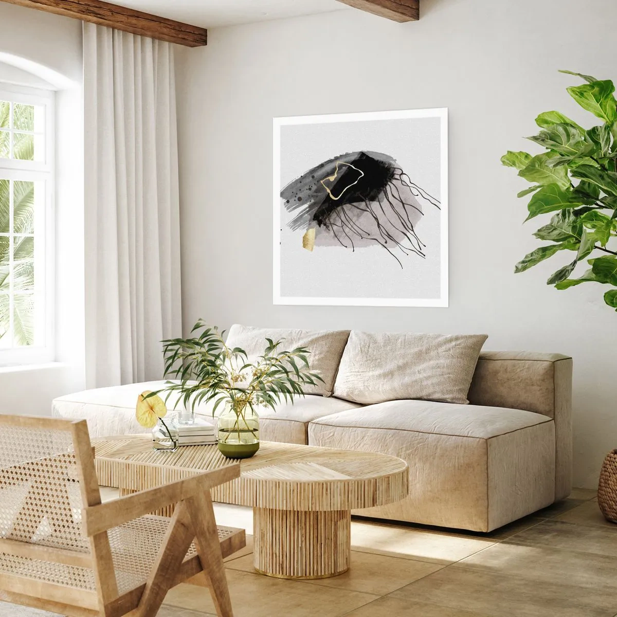 Poster - In Black and Gold - 50x50 cm