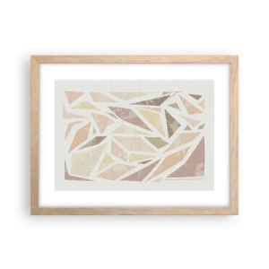 Poster in light oak frame - Stained Glass Composition - 40x30 cm