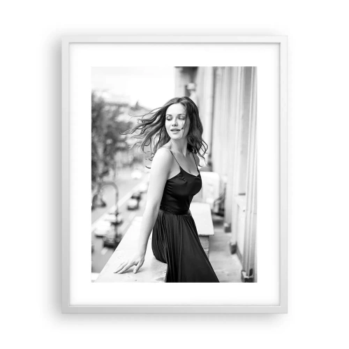 Poster in white frmae - Certainly a Parisian - 40x50 cm