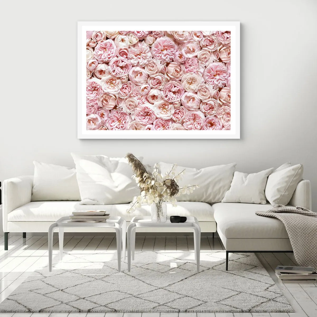 Poster in white frmae - Decked with Roses - 100x70 cm