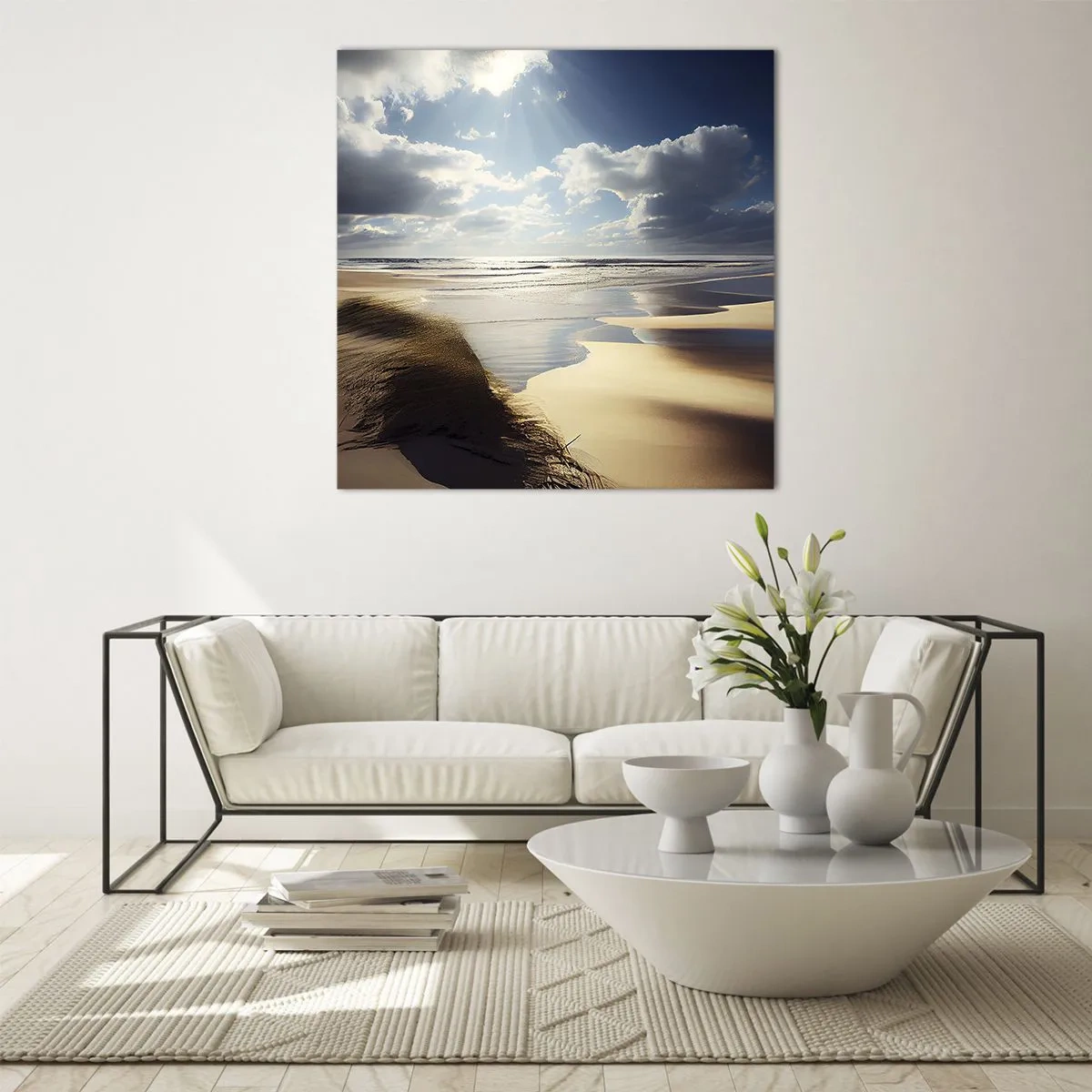 Glass picture - Beach, Wild Beach - 60x60 cm