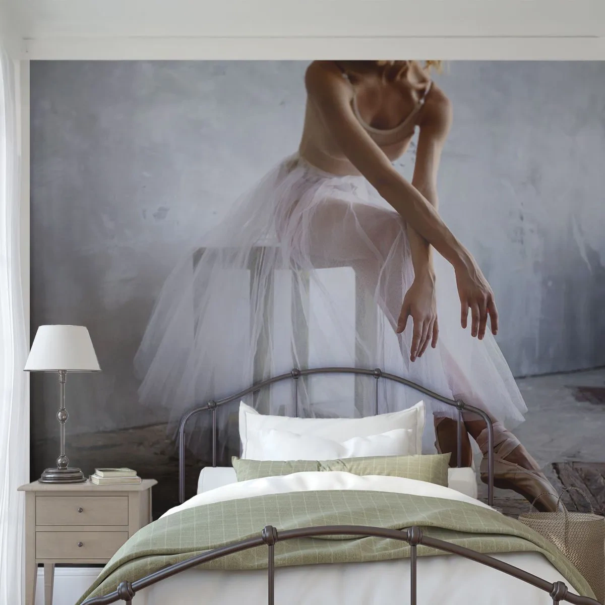 Photo Wallpaper Standard Eco - Before the Ramp Lights Are On - Ballerina, Ballet, Dance - 200x140 cm