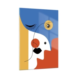 Glass picture - Deconstructed Potrait - 50x70 cm