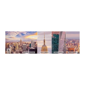 Photo Wallpaper Sample Standard Eco - Reaching the Clouds - City, New York, Architecture - 100x30 cm