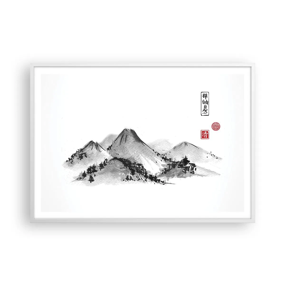 Poster in white frmae - Further and Further - 100x70 cm