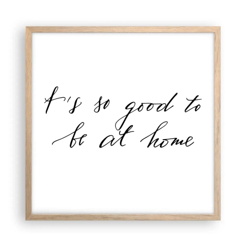 Poster in light oak frame - Whole Truth - 50x50 cm