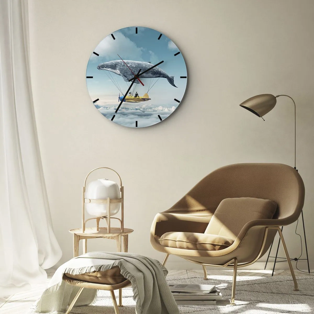 Wall clock - Clock on glass - Why Not? - 30x30 cm