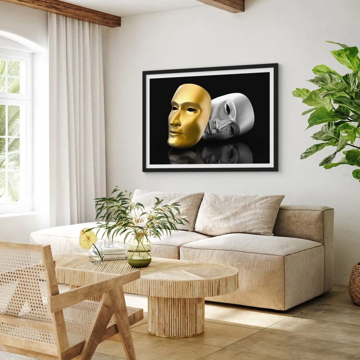 Poster in black frame - Life Is a Theatre - 91x61 cm