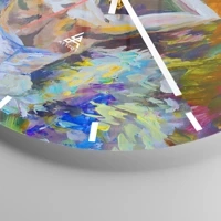 Clock face with lines